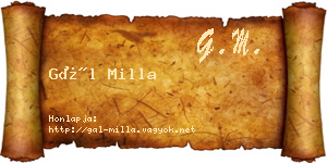 Gál Milla névjegykártya