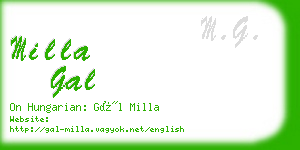 milla gal business card